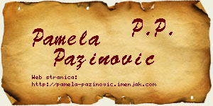 Pamela Pažinović vizit kartica